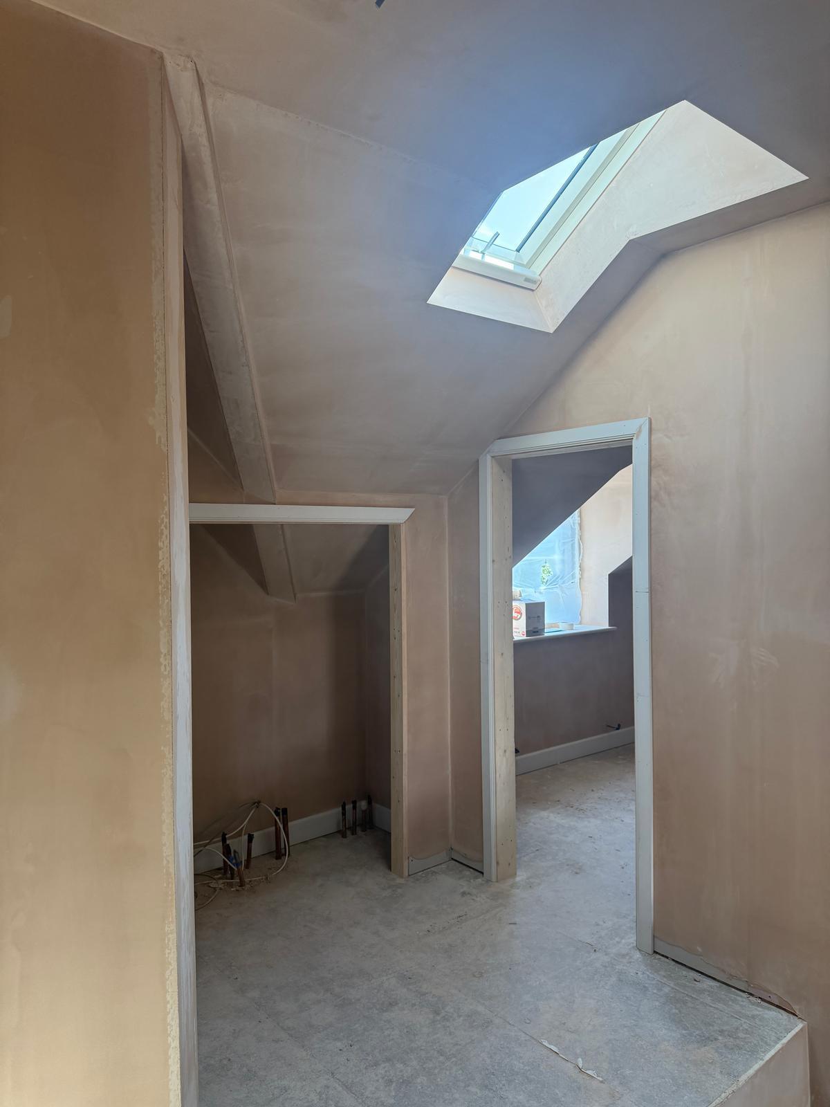 Plastering within the detached new build property another angle